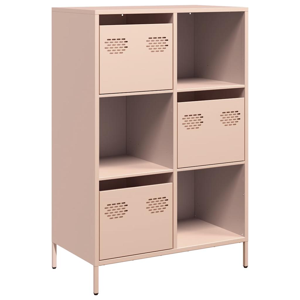 Highboard rosa 68x39x103,5 cm stål