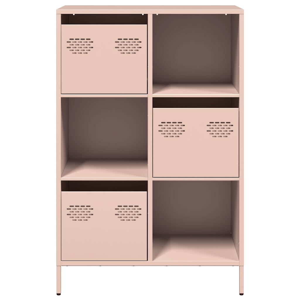 Highboard rosa 68x39x103,5 cm stål
