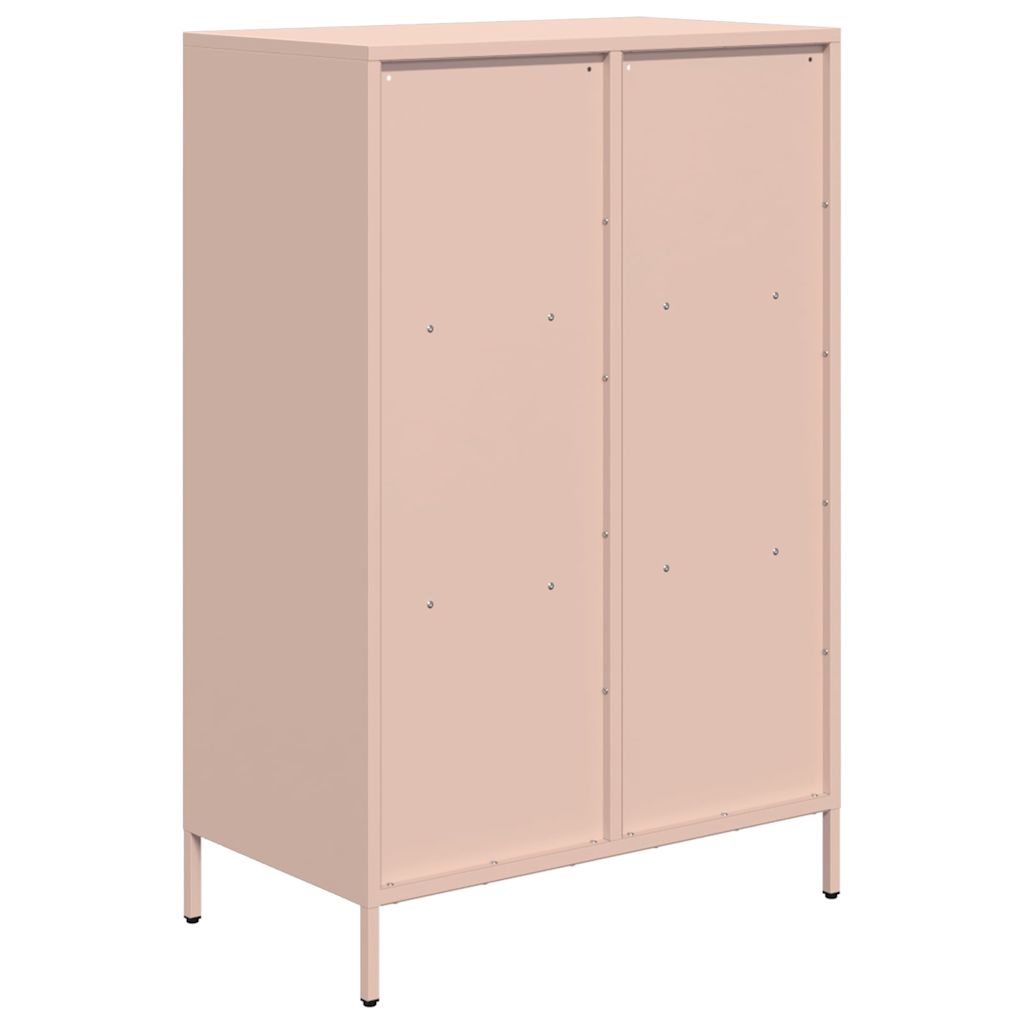 Highboard rosa 68x39x103,5 cm stål