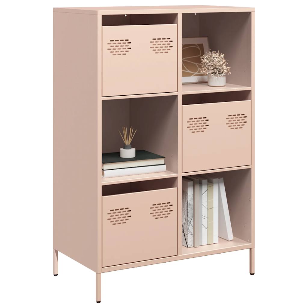 Highboard rosa 68x39x103,5 cm stål