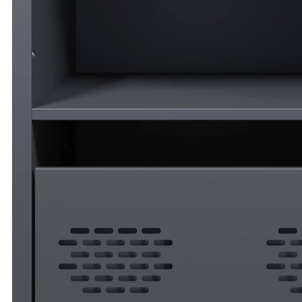 Highboard antrasitt 68x39x103,5 cm stål