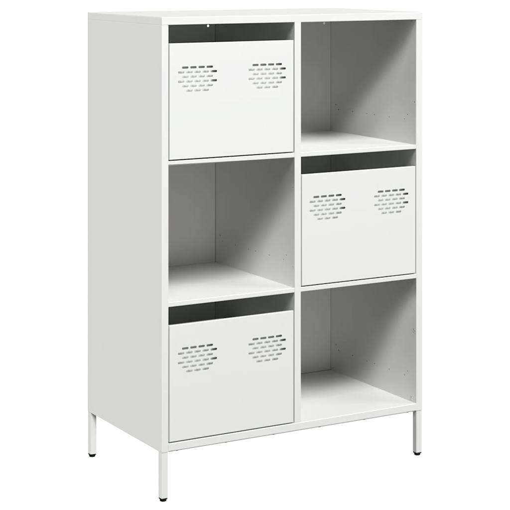Highboard hvit 68x39x103,5 cm stål