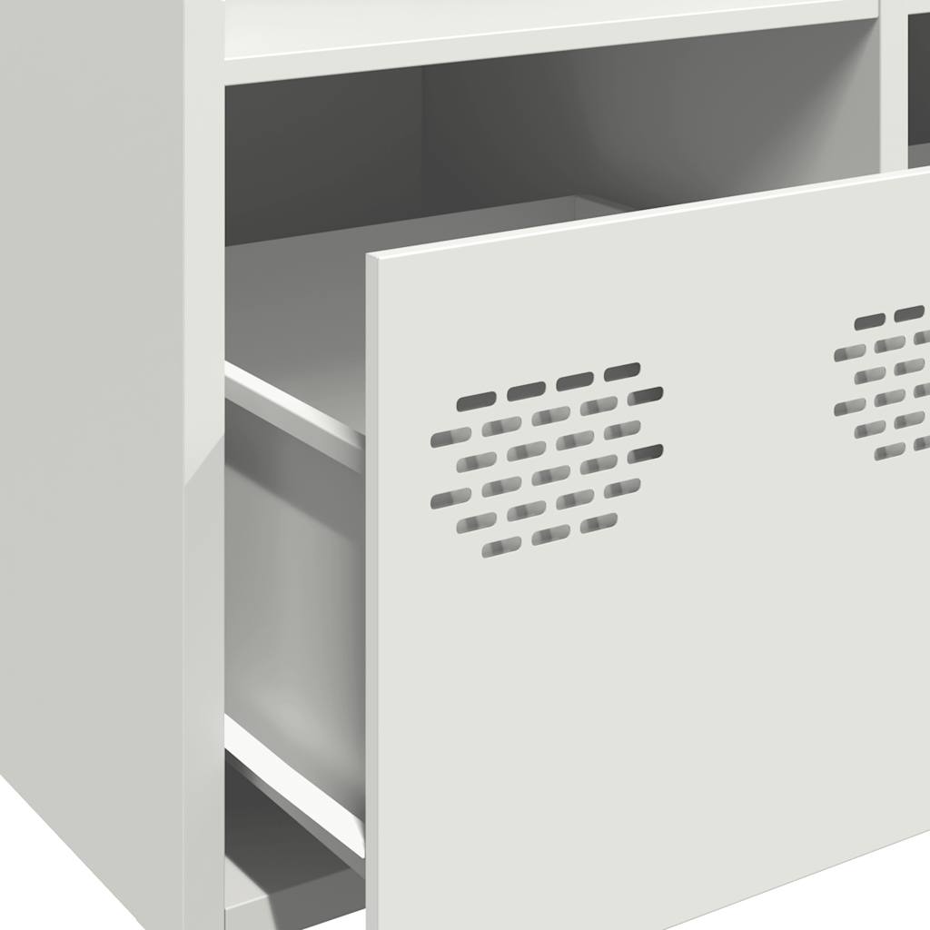 Highboard hvit 68x39x103,5 cm stål
