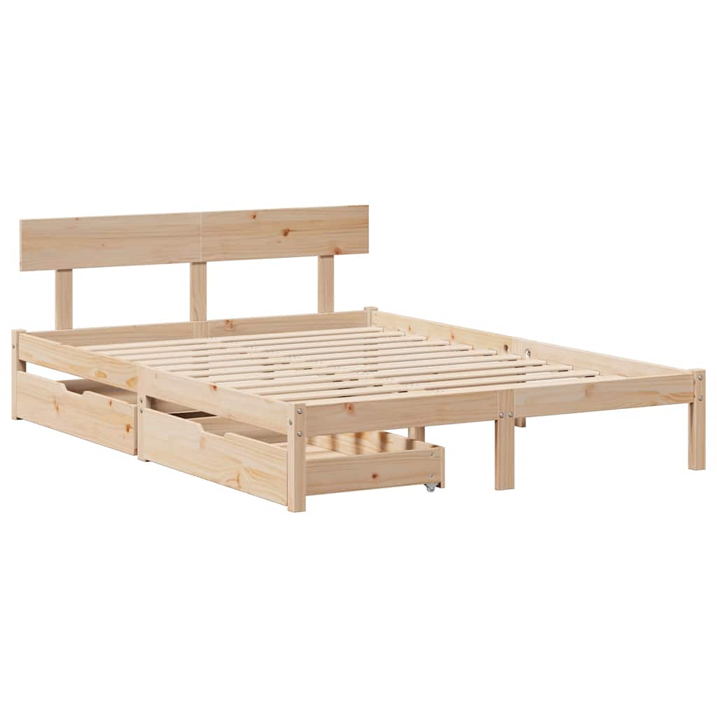 Sengeramme uten madrass 140x190 cm heltre furu