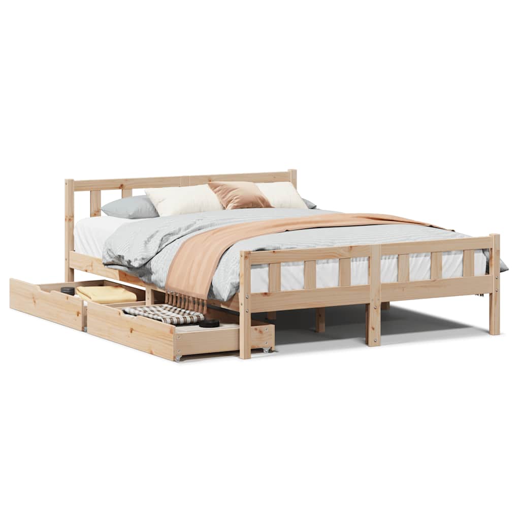 Sengeramme uten madrass 120x190 cm heltre furu