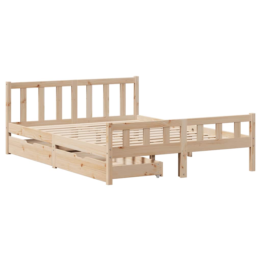 Sengeramme uten madrass 120x190 cm heltre furu