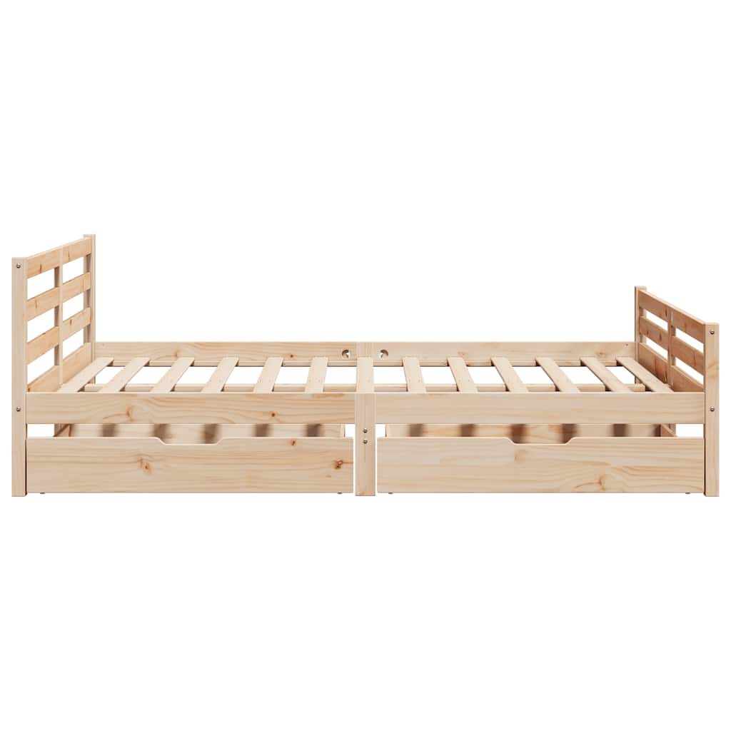 Sengeramme uten madrass hvit 135x190 cm heltre furu