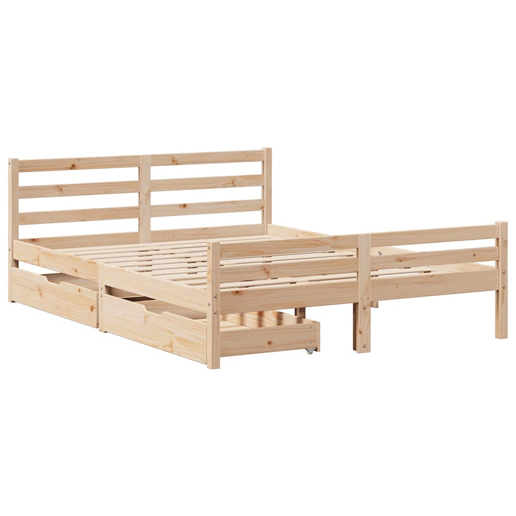 Sengeramme uten madrass 140x190 cm heltre furu
