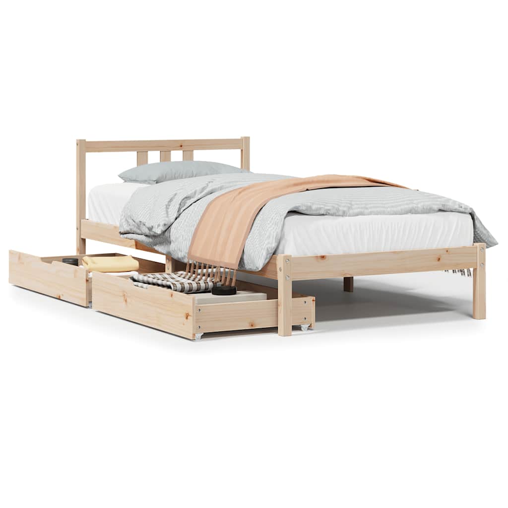 Sengeramme uten madrass 75x190 cm heltre furu