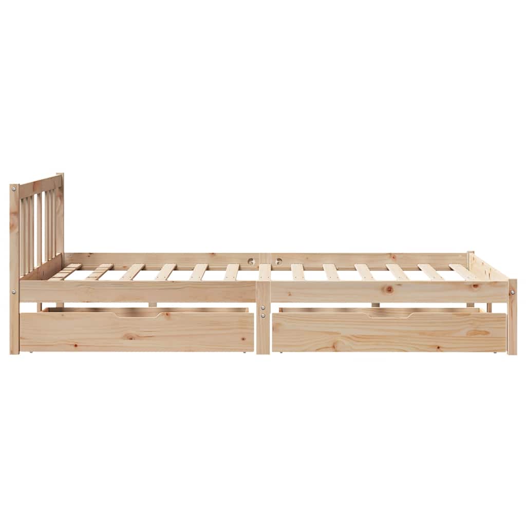 Sengeramme uten madrass hvit 135x190 cm heltre furu