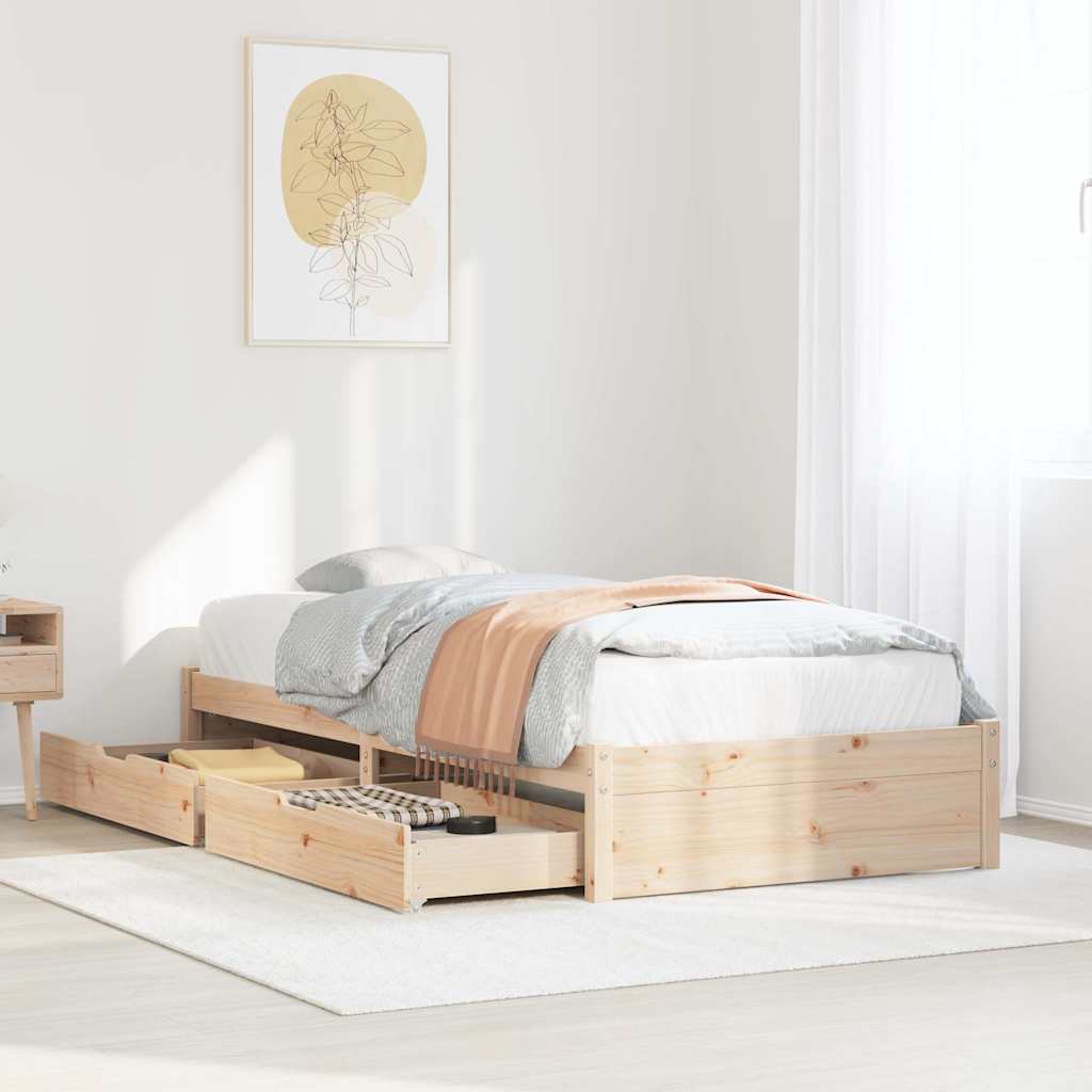 Sengeramme uten madrass 75x190 cm heltre furu