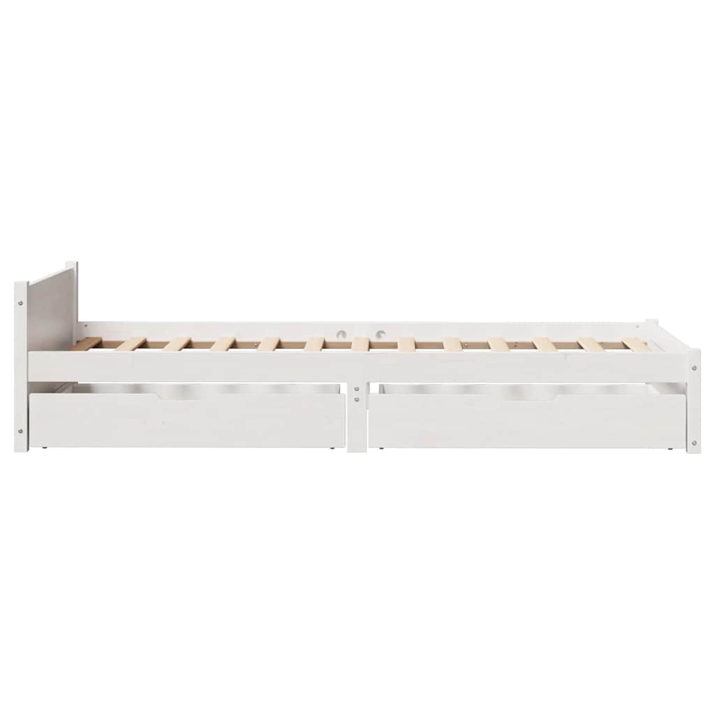 Sengeramme uten madrass hvit 90x190 cm heltre furu