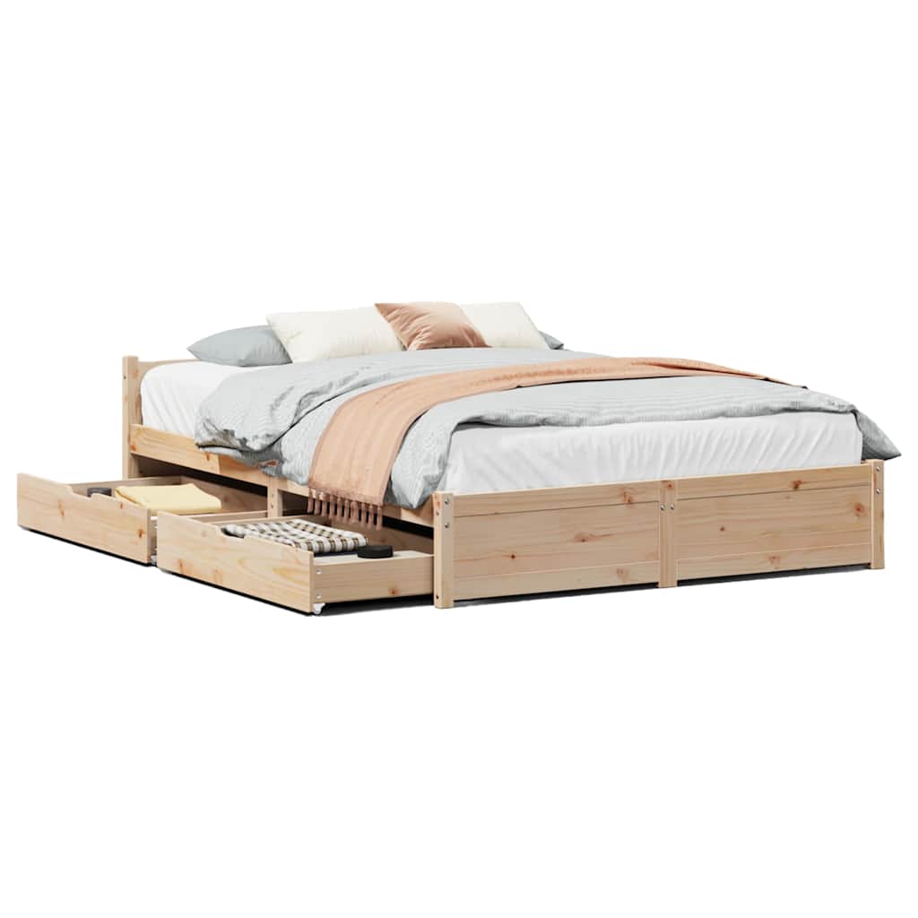 Sengeramme uten madrass 140x190 cm heltre furu