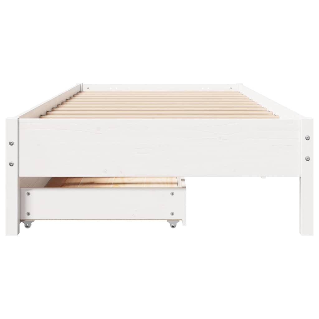 Sengeramme uten madrass hvit 90x190 cm heltre furu