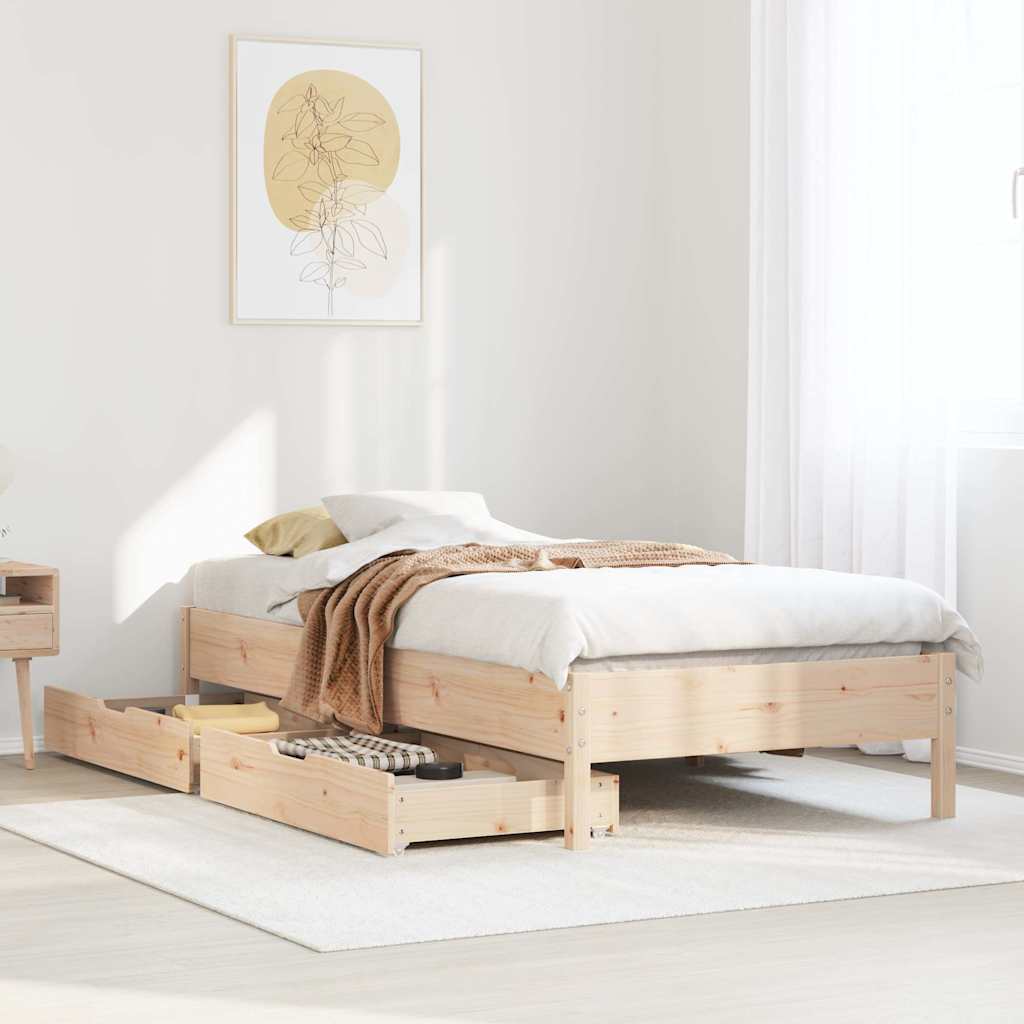 Sengeramme uten madrass 75x190 cm heltre furu