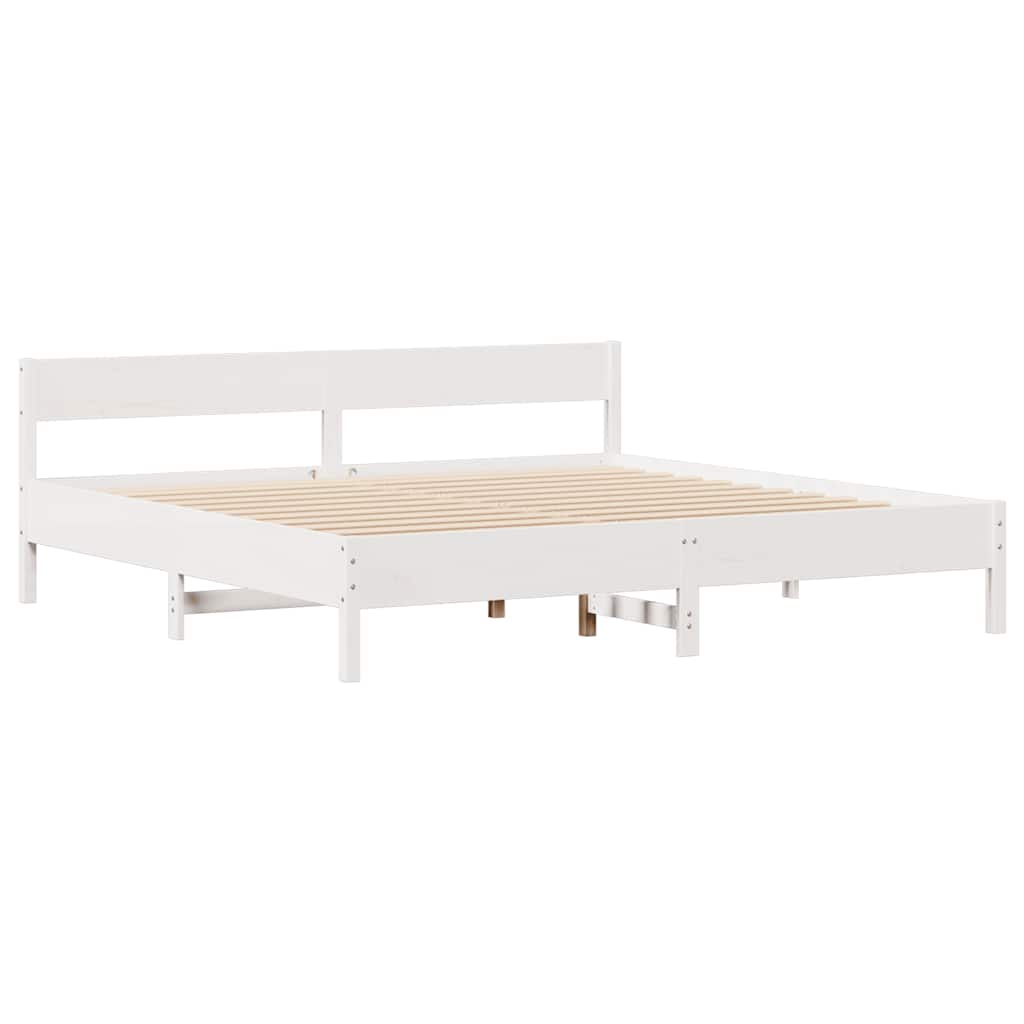 Sengeramme uten madrass hvit 180x200 cm heltre furu