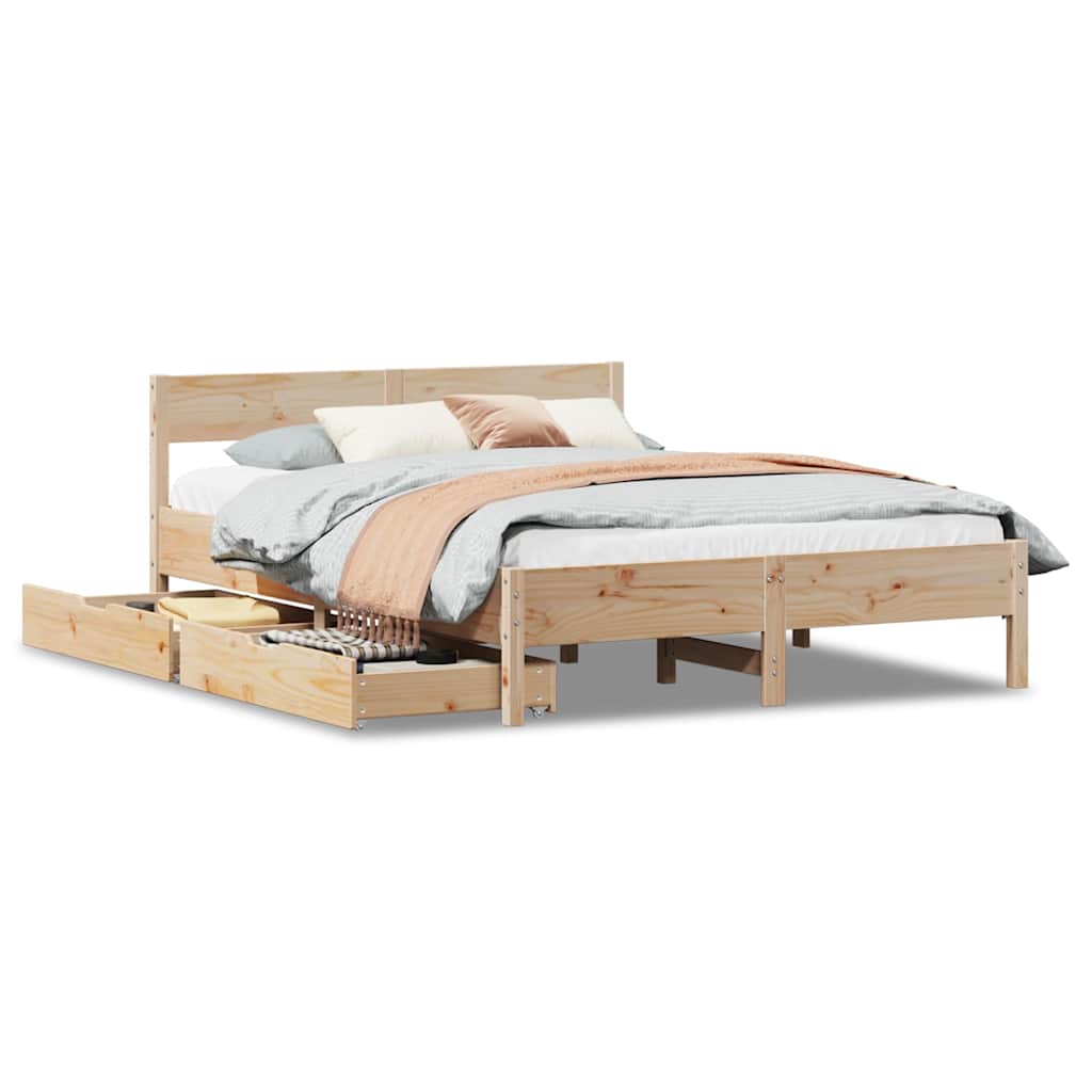 Sengeramme uten madrass 120x190 cm heltre furu
