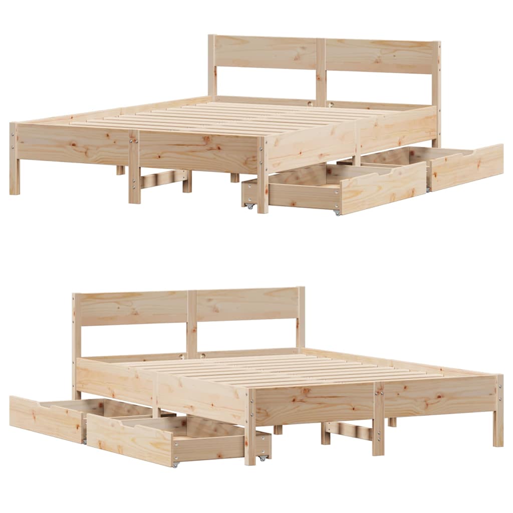 Sengeramme uten madrass 120x190 cm heltre furu