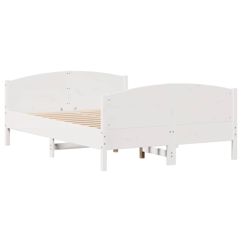 Sengeramme uten madrass hvit 120x190 cm heltre furu