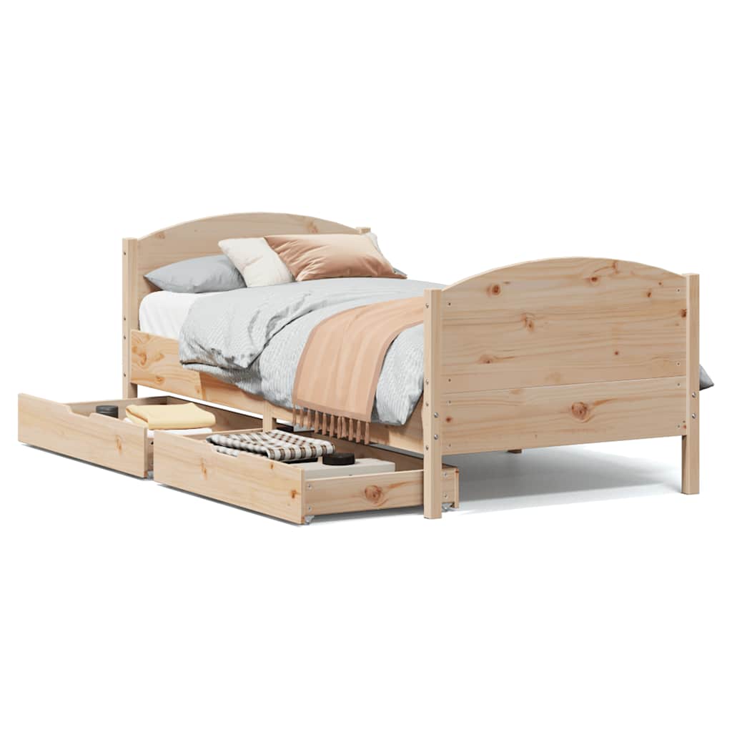 Sengeramme uten madrass 75x190 cm heltre furu