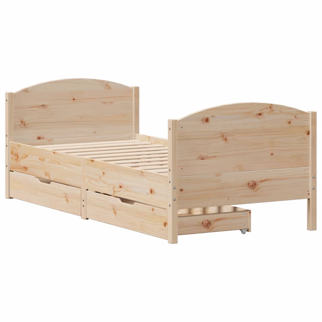 Sengeramme uten madrass 75x190 cm heltre furu