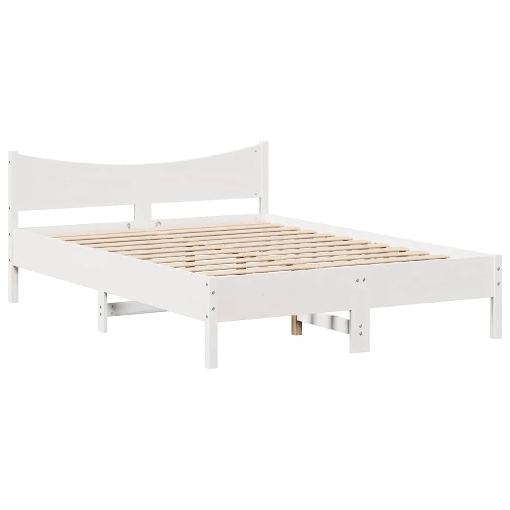 Sengeramme med skuffer hvit 160x200 cm heltre furu