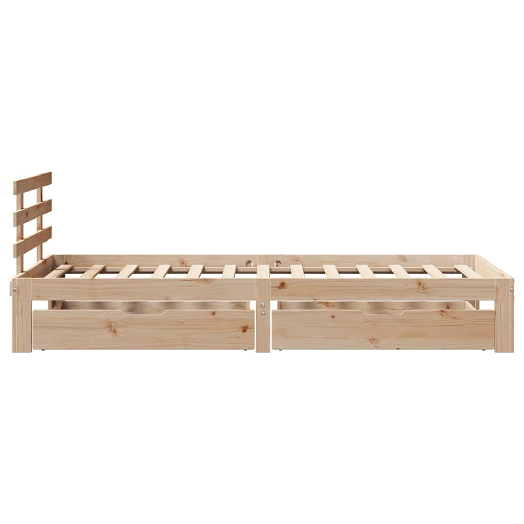 Sengeramme med skuffer 100x200 cm heltre furu