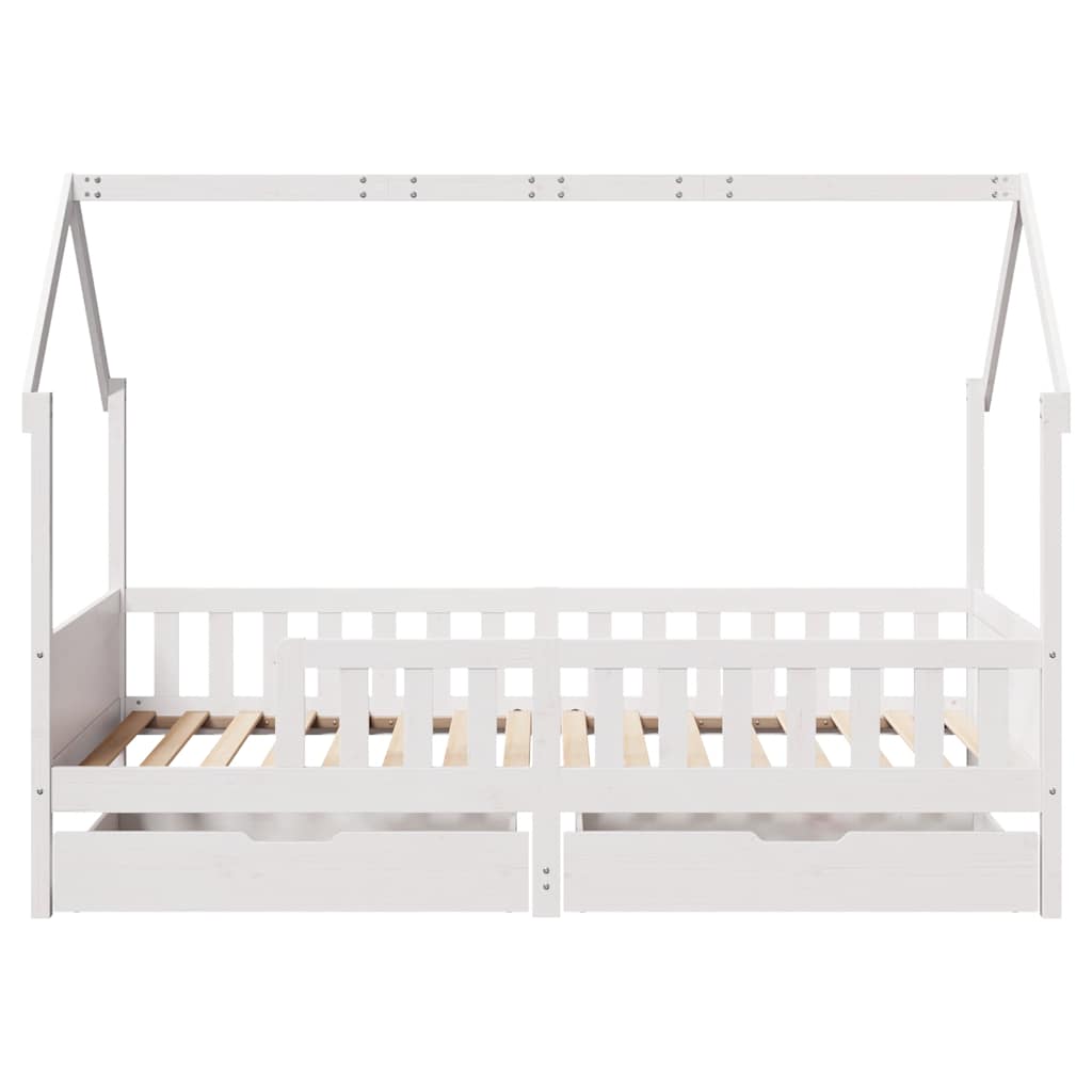 Barnesengeramme med skuffer 90x190 cm heltre furu