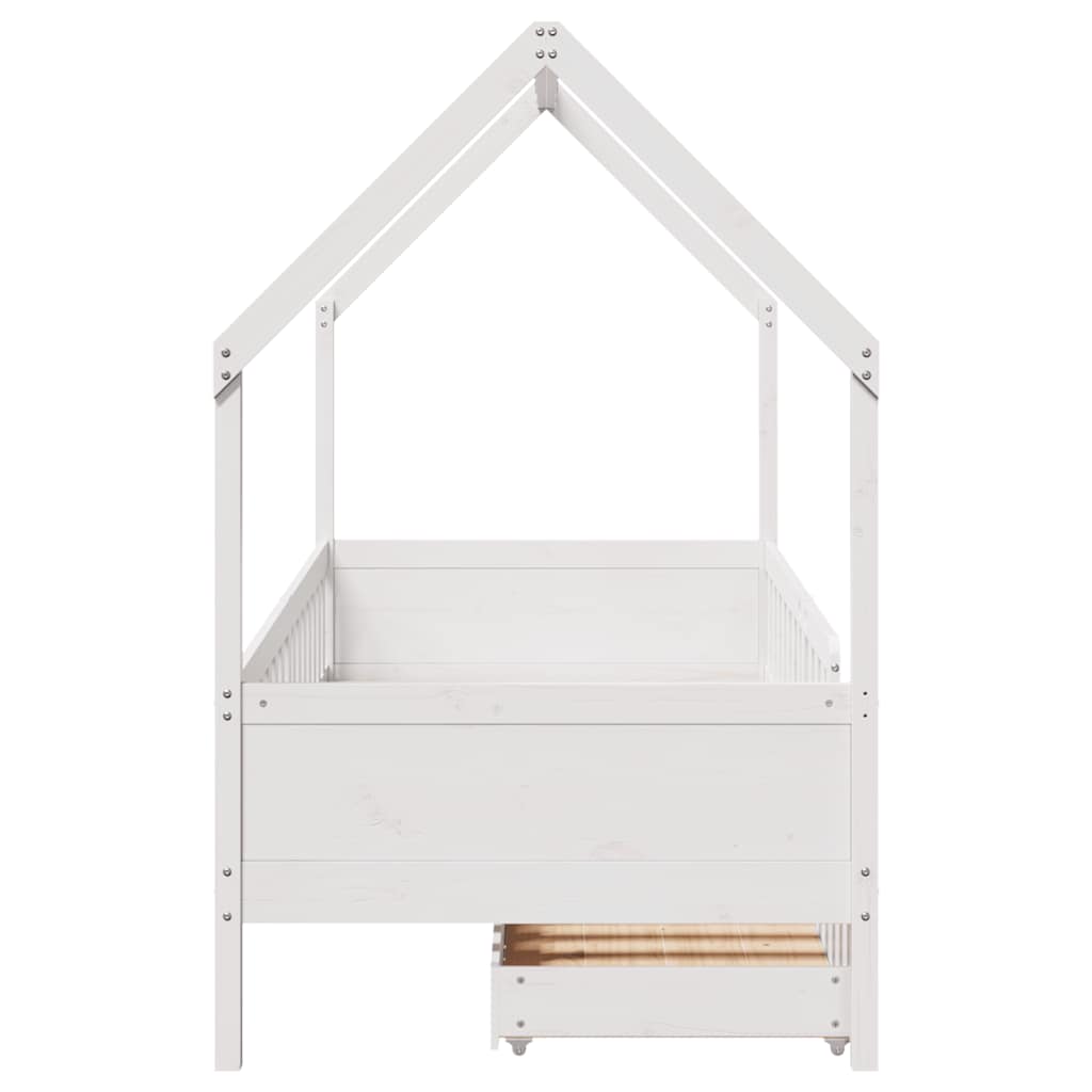 Barnesengeramme med skuffer 90x190 cm heltre furu