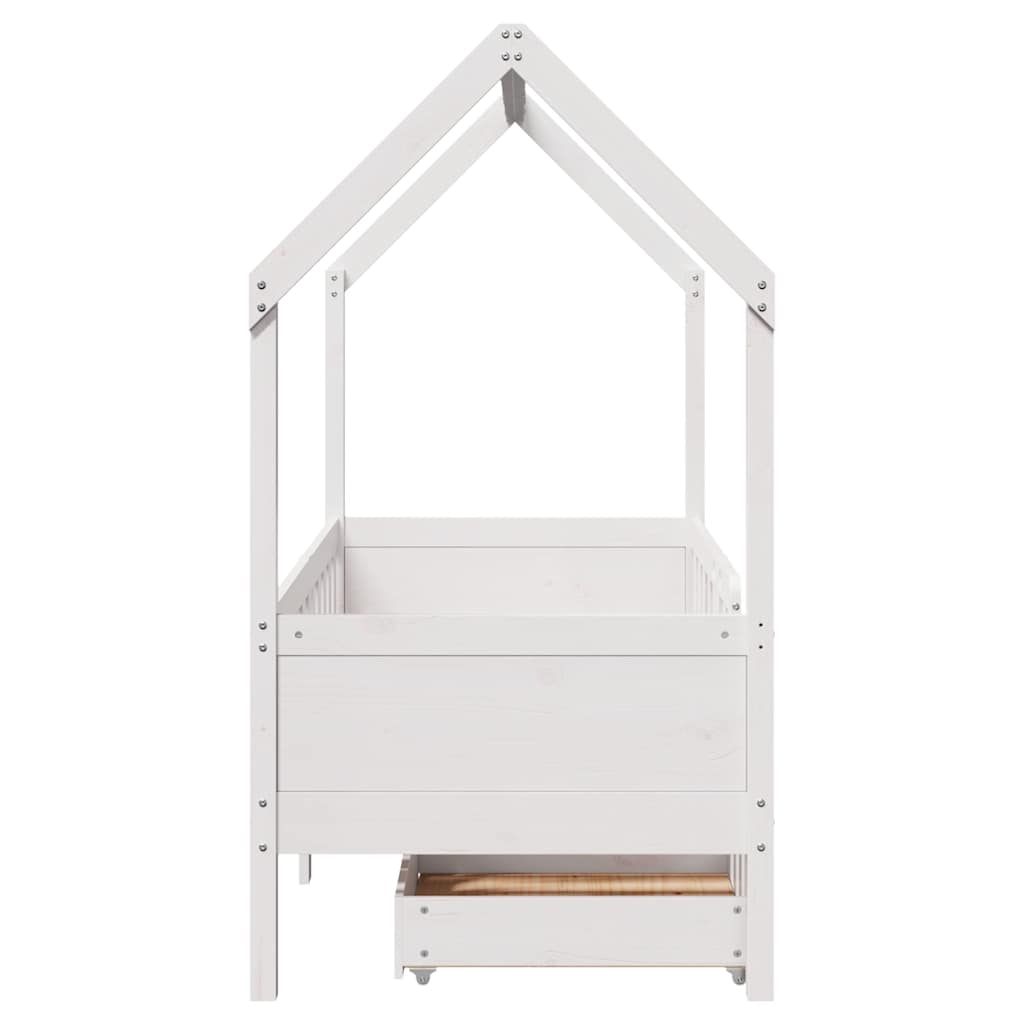 Barnesengeramme med skuffer 80x170 cm heltre furu