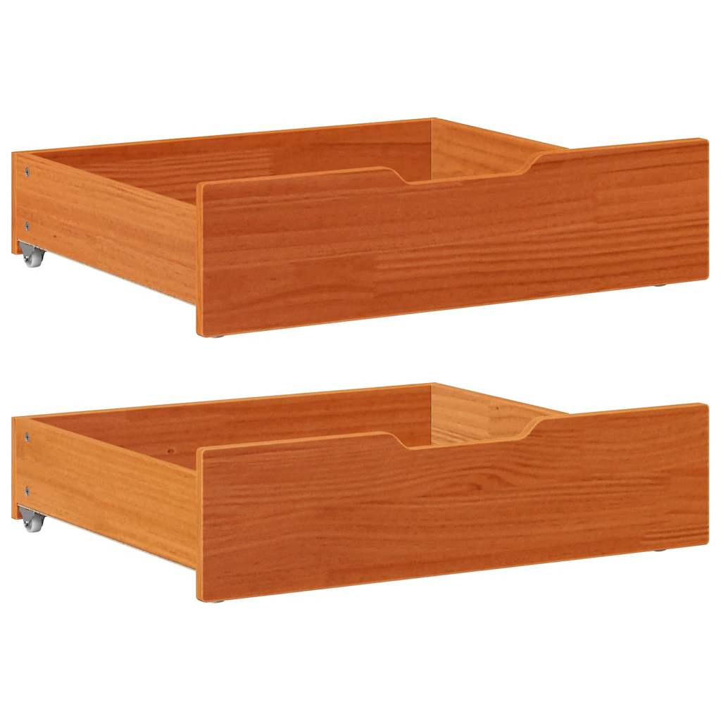 Barnesengeramme med skuffer 70x140 cm heltre furu