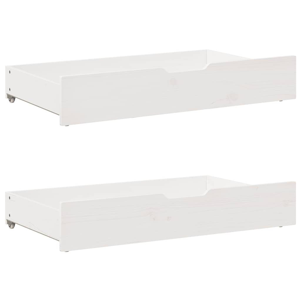 Dagseng med skuffer hvit 90x200 cm heltre furu vidaXL