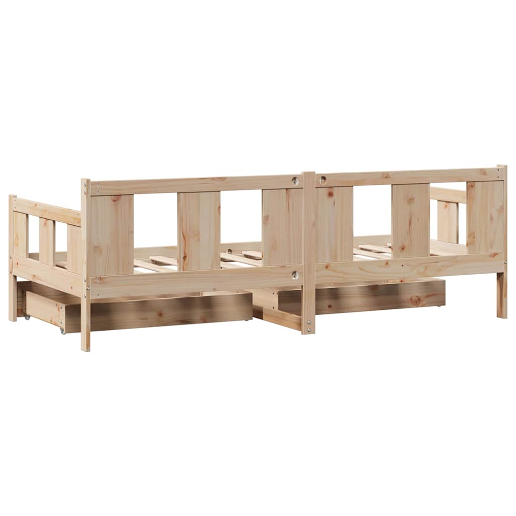 Dagseng med skuffer 90x190 cm heltre furu