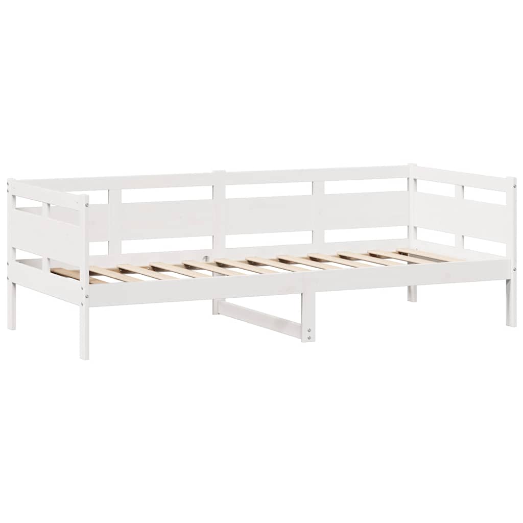Dagseng med skuffer hvit 90x200 cm heltre furu