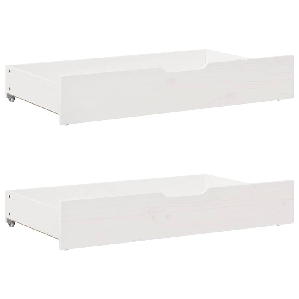 Dagseng med skuffer hvit 90x200 cm heltre furu vidaXL