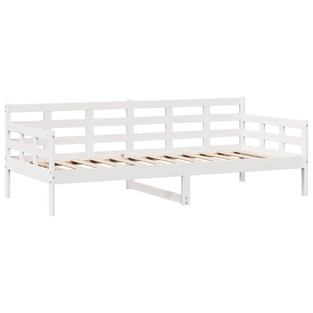 Dagseng med skuffer hvit 80x200 cm heltre furu