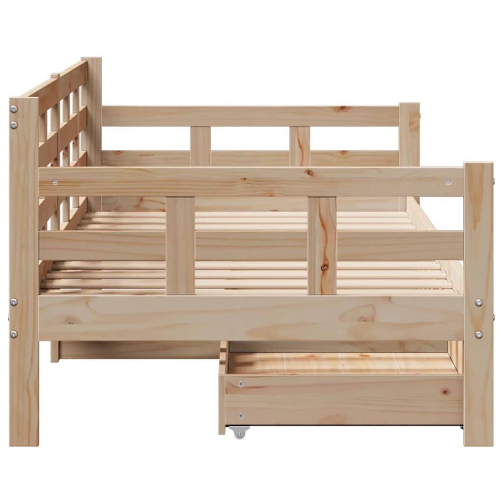 Dagseng med skuffer 90x190 cm heltre furu
