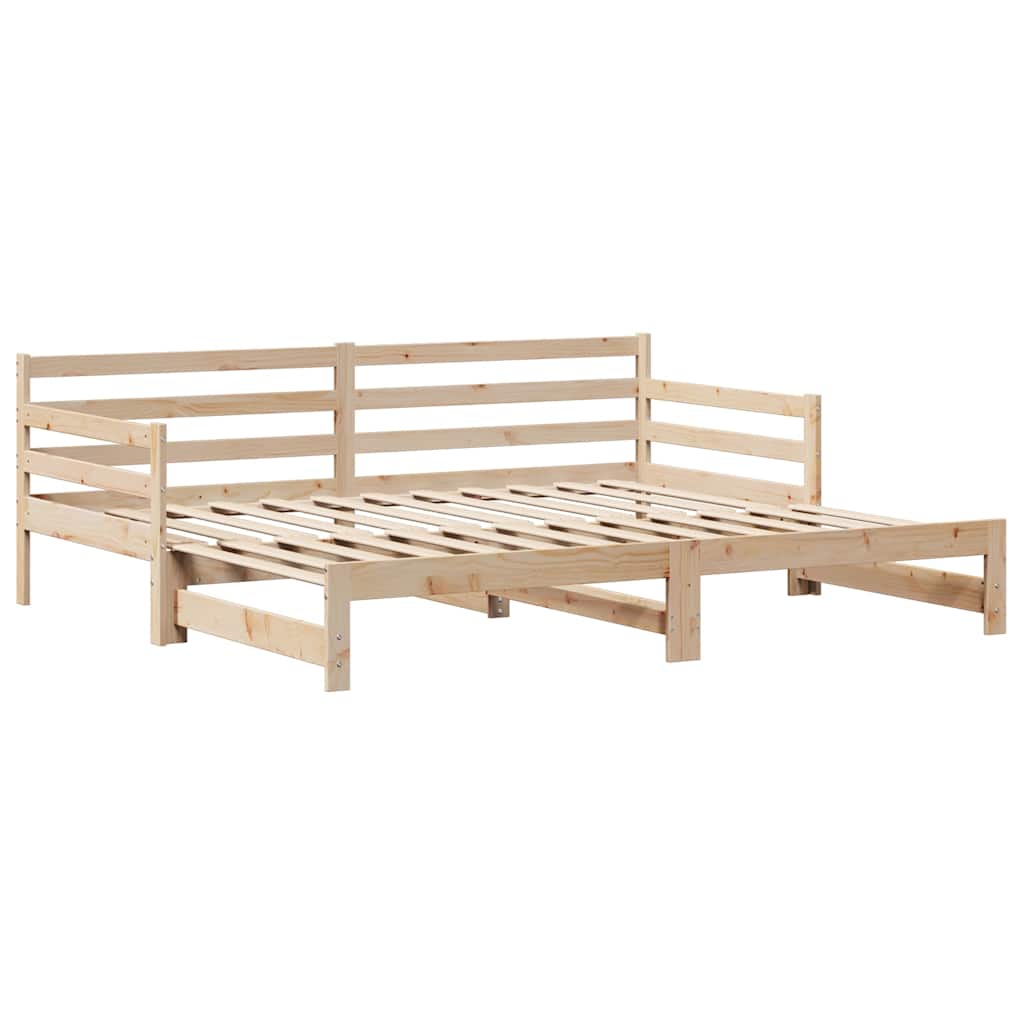 Uttrekkbar dagseng med skuffer uten madrass 80x200 cm
