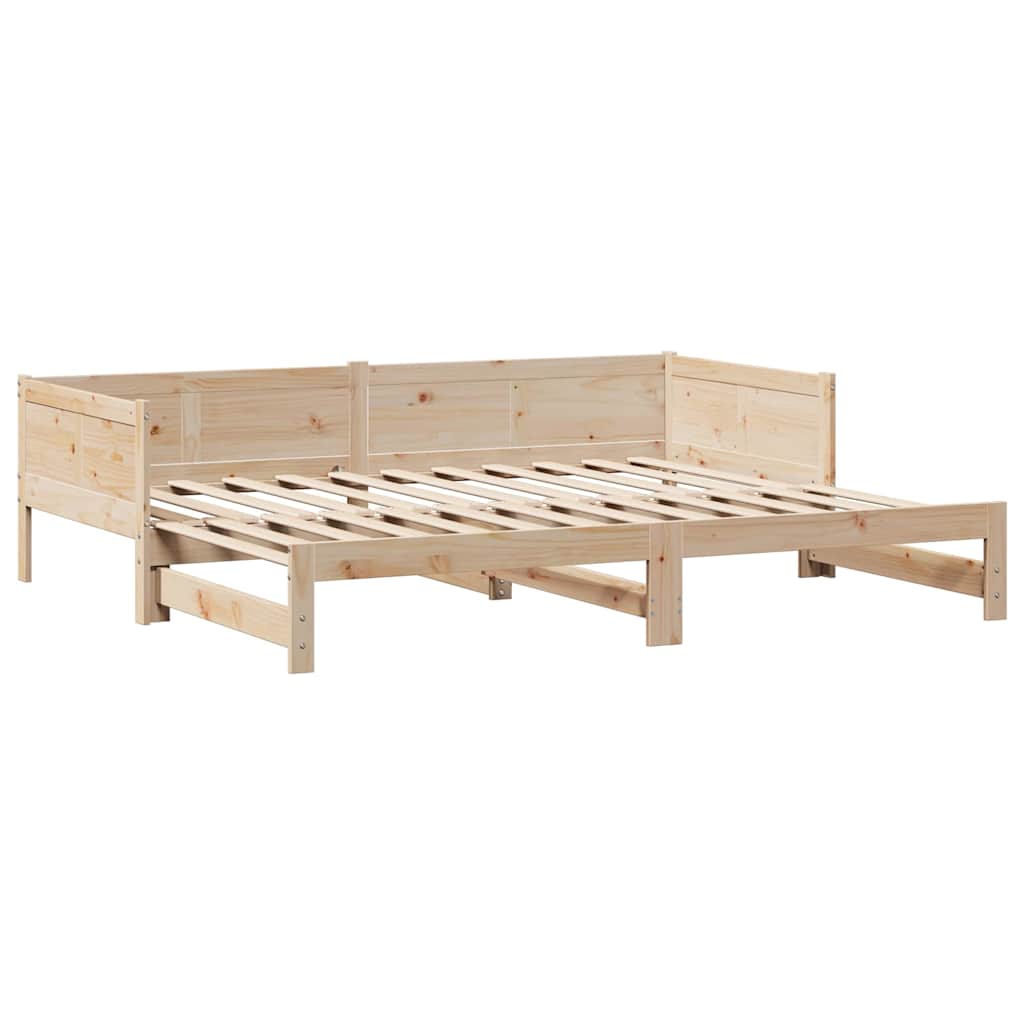 Uttrekkbar dagseng med skuffer uten madrass 80x200 cm