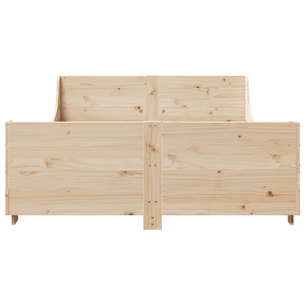 Sengeramme uten madrass hvit 135x190 cm heltre furu