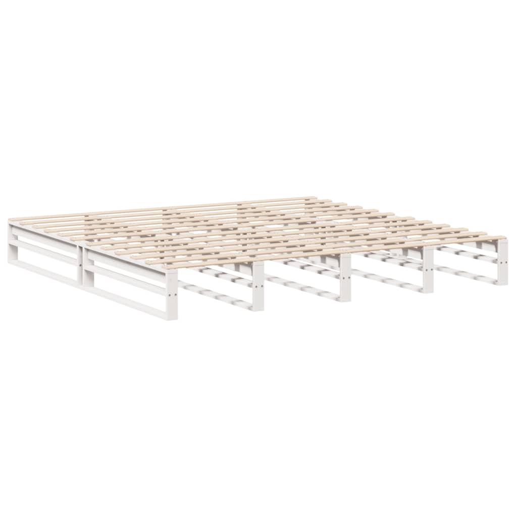 Sengeramme uten madrass hvit 180x200 cm heltre furu