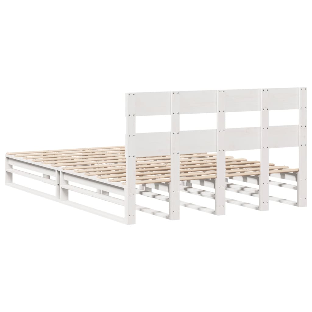Sengeramme uten madrass hvit 120x190 cm heltre furu