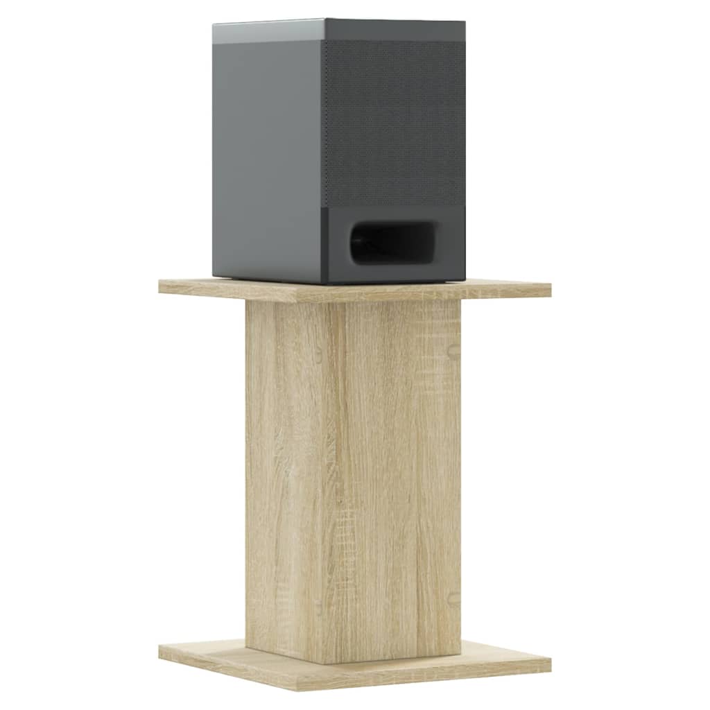 Høyttalerstativ 2 stk sonoma eik 30x30x40 cm konstruert tre