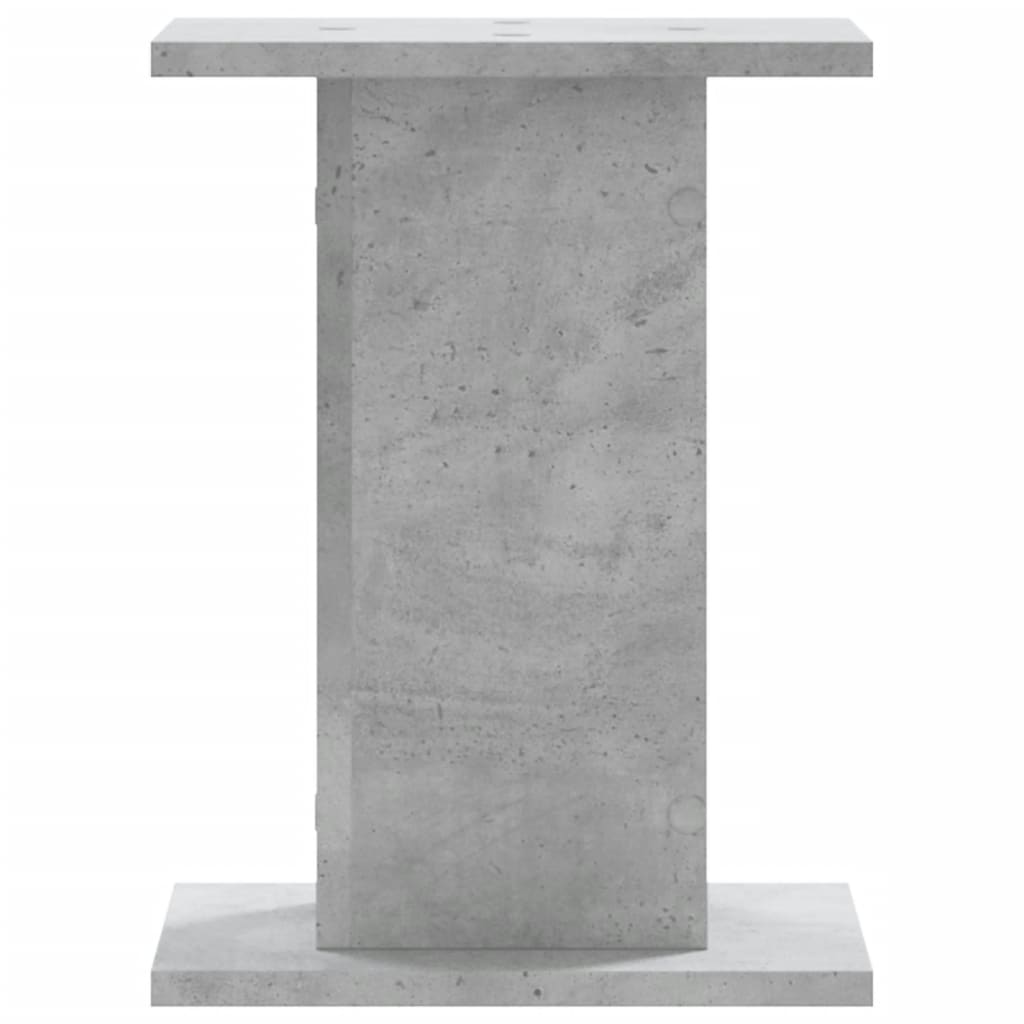 Høyttalerstativ 2 stk betonggrå 30x30x40 cm konstruert tre