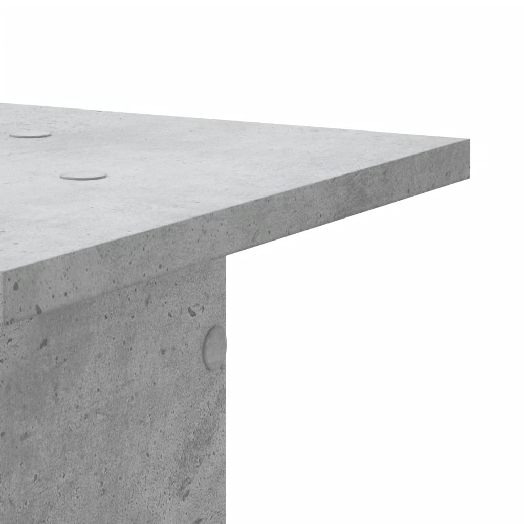 Høyttalerstativ 2 stk betonggrå 30x30x40 cm konstruert tre