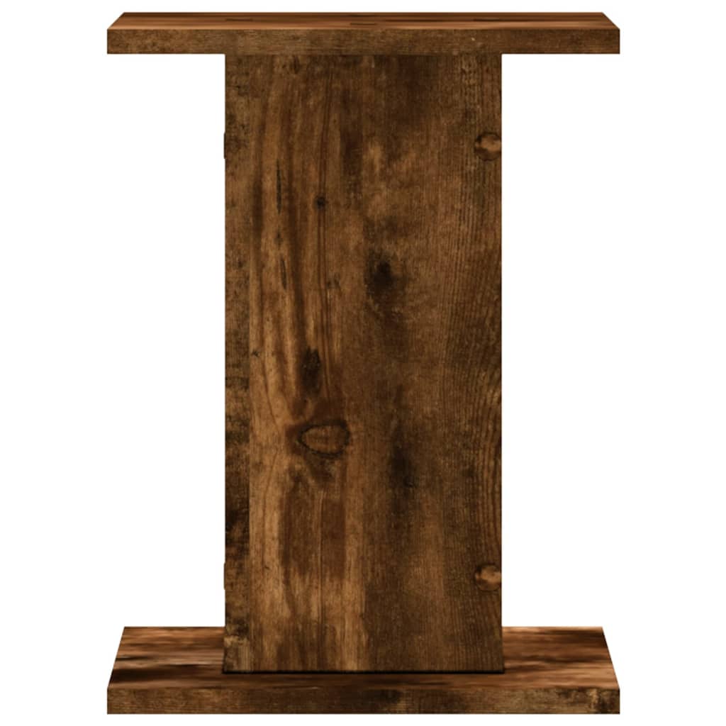 Høyttalerstativ 2 stk røkt eik 30x30x40 cm konstruert tre