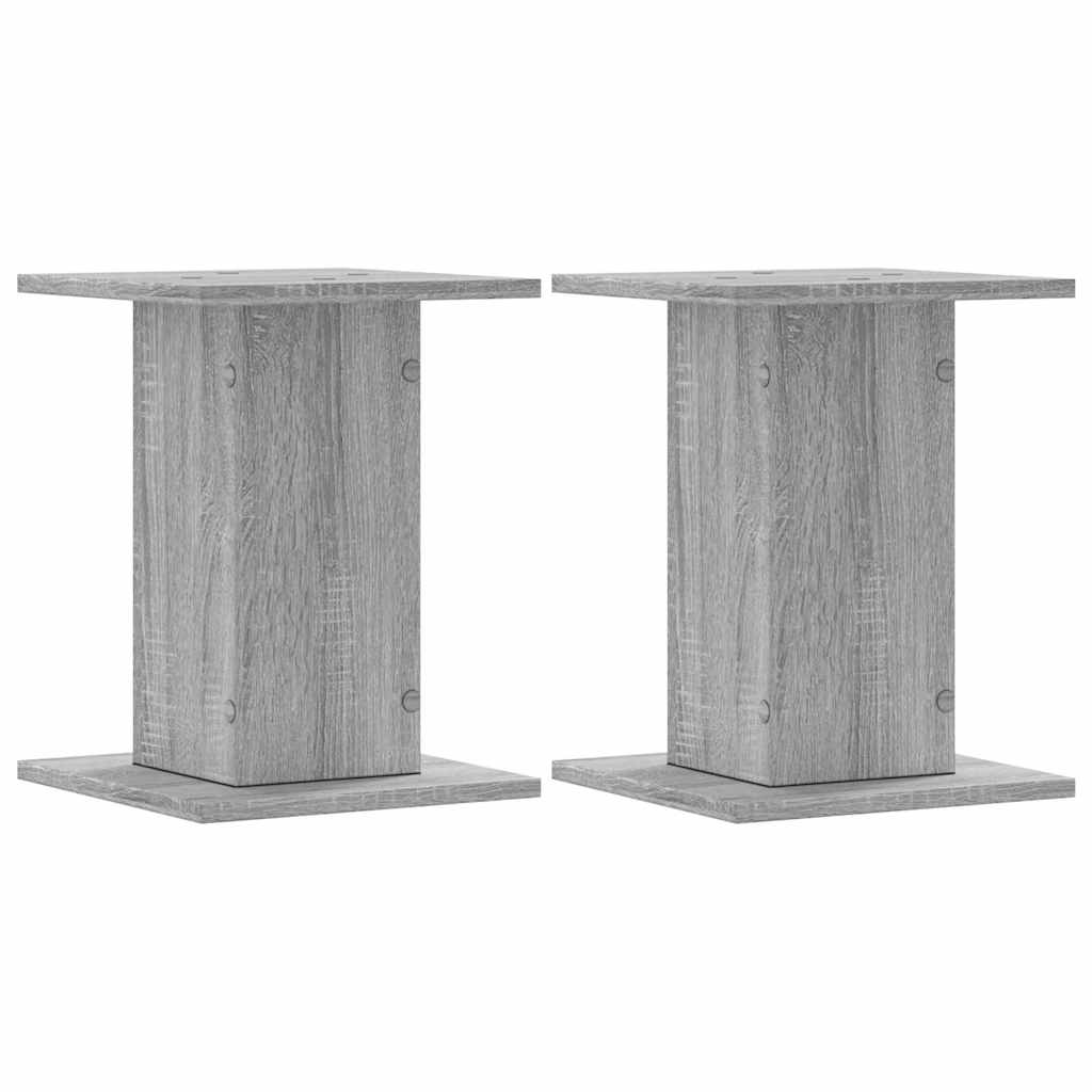 Høyttalerstativ 2 stk grå sonoma 30x30x40 cm konstruert tre