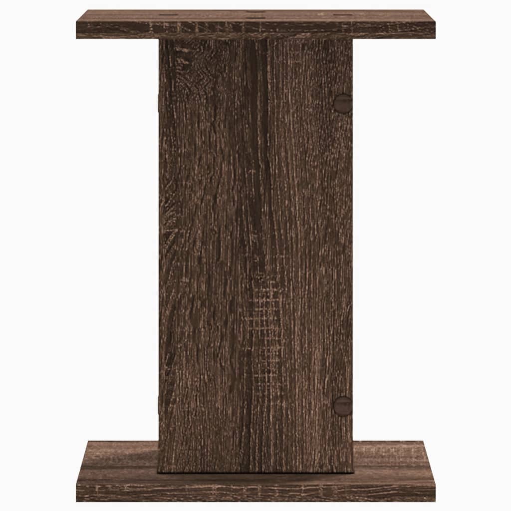 Høyttalerstativ 2 stk brun eik 30x30x40 cm konstruert tre