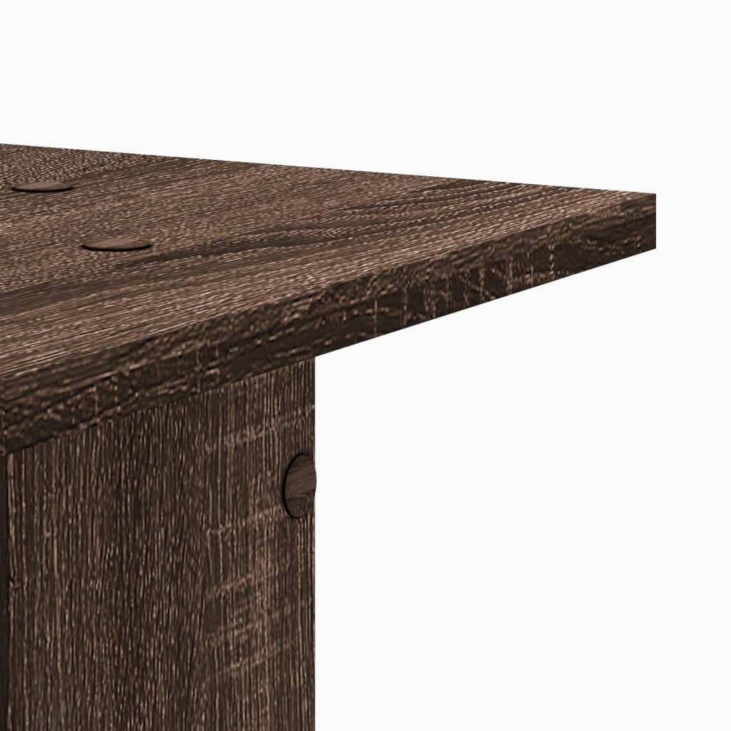 Høyttalerstativ 2 stk brun eik 30x30x40 cm konstruert tre