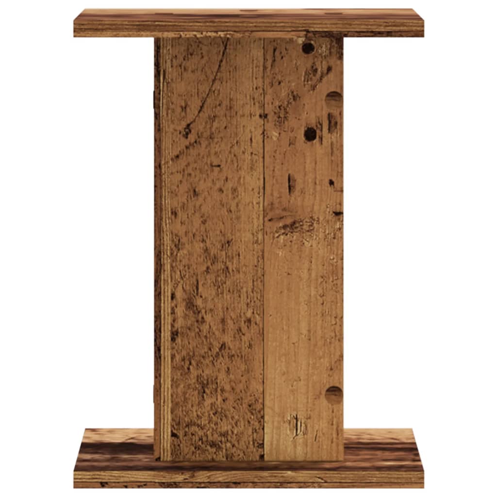 Høyttalerstativ 2 stk gammelt tre 30x30x40 cm konstruert tre